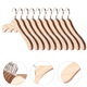 Set 10 suporturi pentru haine din lemn pentru papusi BJD 1/3, culoare lemn natural, dimensiune 12x2cm