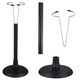 Set 2 suporturi pentru papusi, negru, 20-28cm, din PVC si fier