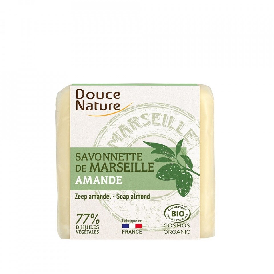 Sapun bio de Marsilia cu migdale, Douce Nature, 100 g