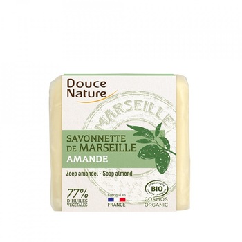 Sapun bio de Marsilia cu migdale, Douce Nature, 100 g Sapun bio de Marsilia cu migdale, Douce Nature, 100 g