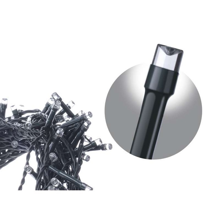 EMOS ZYK0104 Karácsonyi Fényfüzér, Classic, 5m, 100 Led, IP20, Hideg Fehér