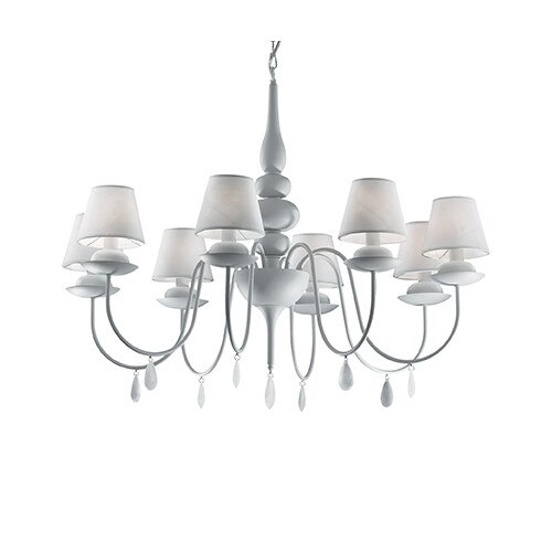 Lustra, BLANCHE SP8 NERO, IDEAL LUX, Negru