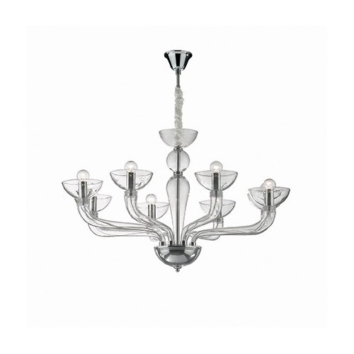 Lustra, CASANOVA SP8 TRASPARENTE, IDEAL LUX, Crom