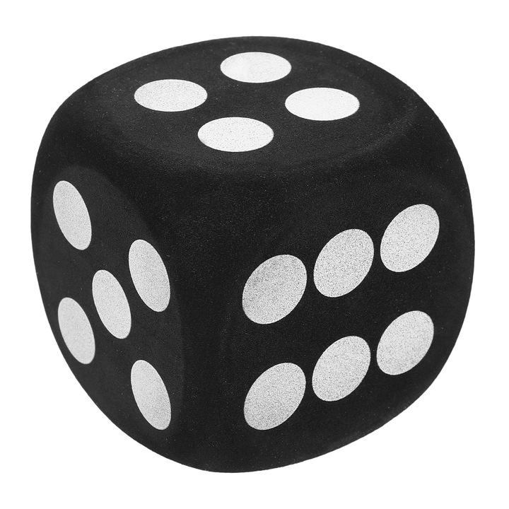 Zar EVA mare negru 8x8x8cm joc petrecere set