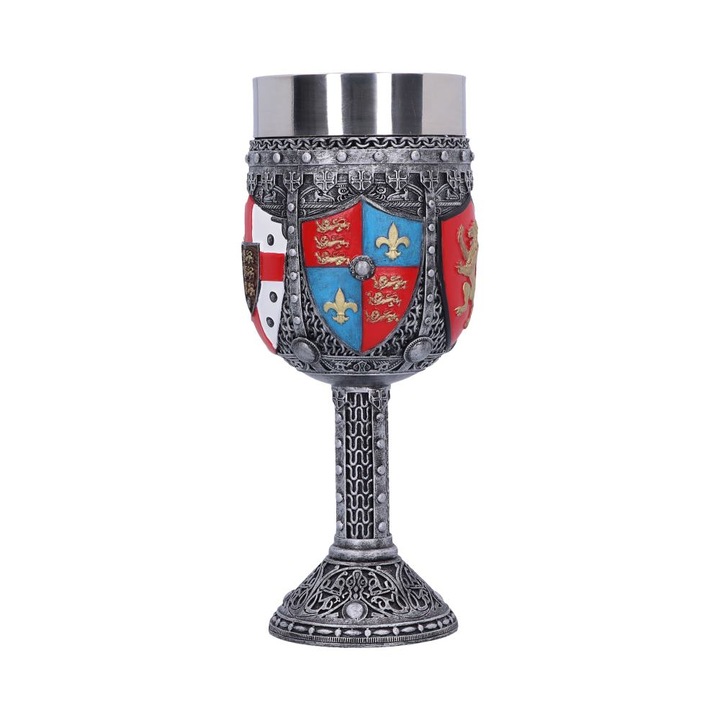 Pocal englezesc de 17 cm – Design heraldic, insert din otel inoxidabil