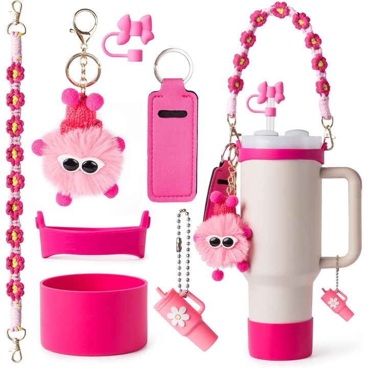 Комплект аксесоари за чаши за вода, удобни, подходящи за Stanley, за носене навън, OUYLAF, многоцветни