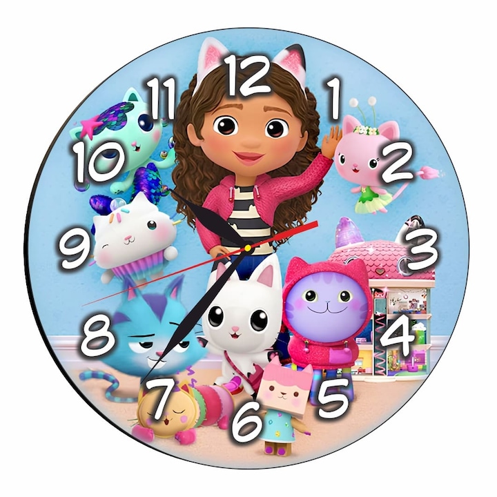 Disney Gabby babaház Óra, fa, 40 cm, CSDUV160