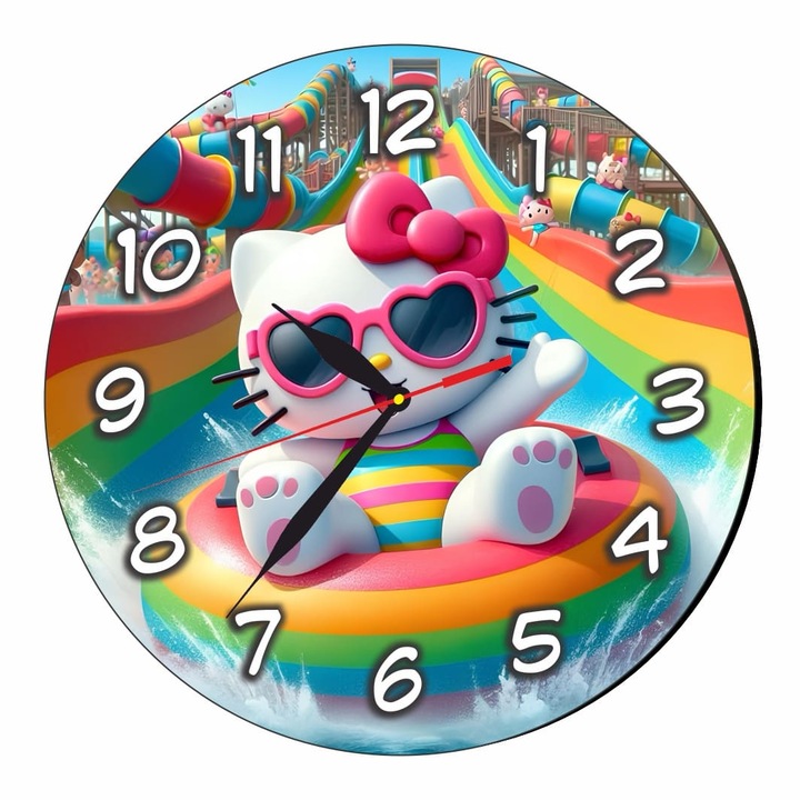 Ceas Disney Hello Kitty, Lemn, 40 cm, CSDUV139