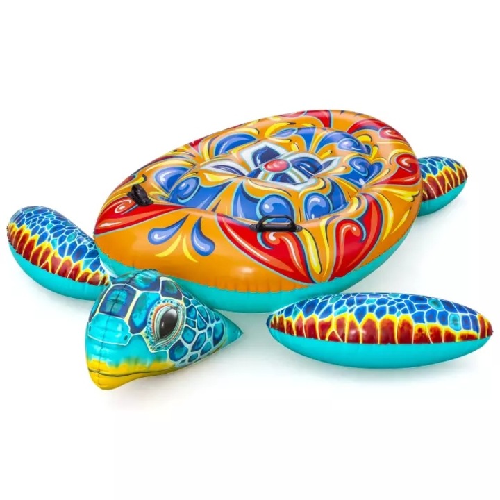 Saltea gonflabila Bestway - Ride-on, Mediterranean Turtle, 183 x 173 cm
