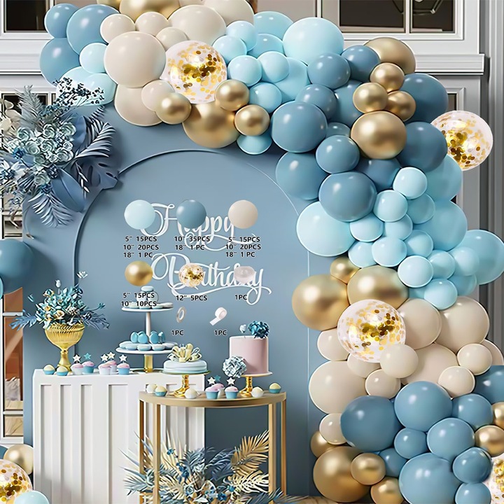 Комплект балонени арки, 141 бр., многоцветни