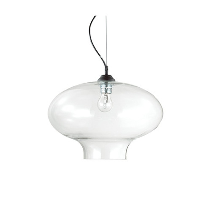Lustra, BISTRO SP1 ROUND TRASPARENTE, IDEAL LUX, Crom