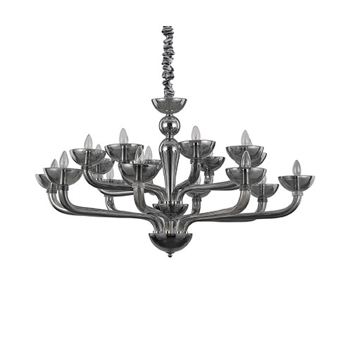 Lustra, CASANOVA SP16 FUME, IDEAL LUX, Crom