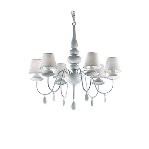 Lustra, BLANCHE SP6 NERO, IDEAL LUX, Negru