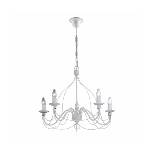 Lustra, CORTE SP5 RUGGINE, IDEAL LUX, Alb