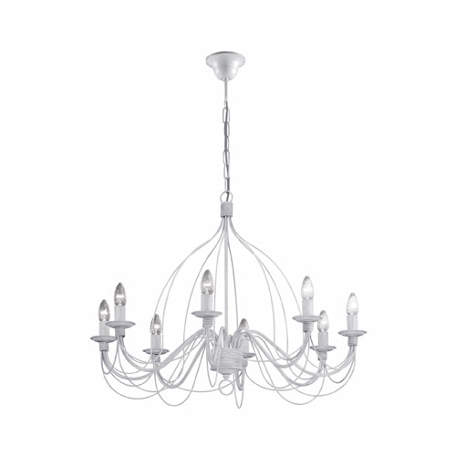 Lustra, CORTE SP8 RUGGINE, IDEAL LUX, Alb