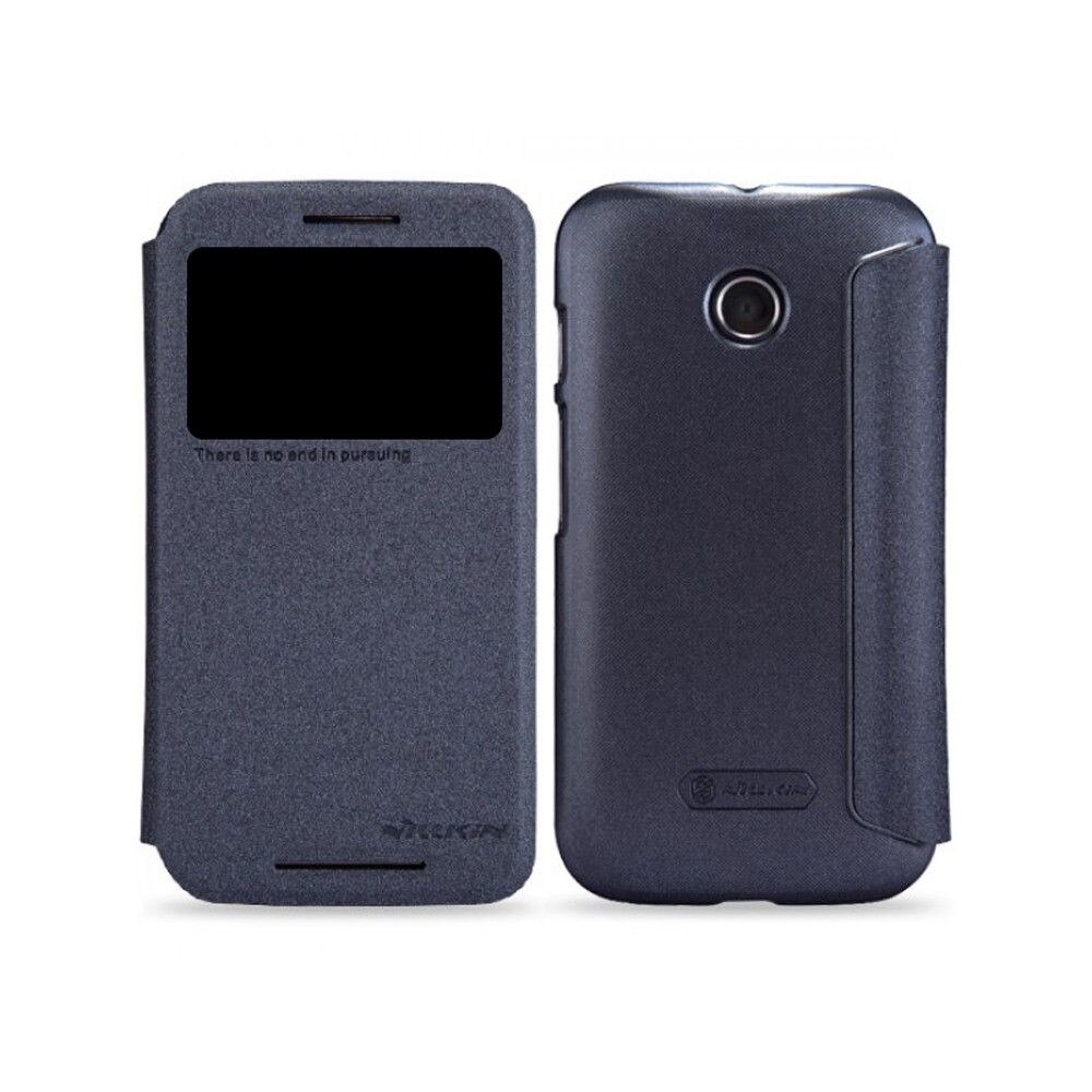 Husa de protectie telefon mobil book Sparkle compatibila cu Motorola Moto E, negru
