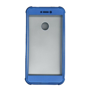 Husa de protectie telefon mobil din silicon full body compatibila cu Huawei P8 Lite 2017, albastru Husa de protectie telefon mobil din silicon full body compatibila cu Huawei P8 Lite 2017, albastru