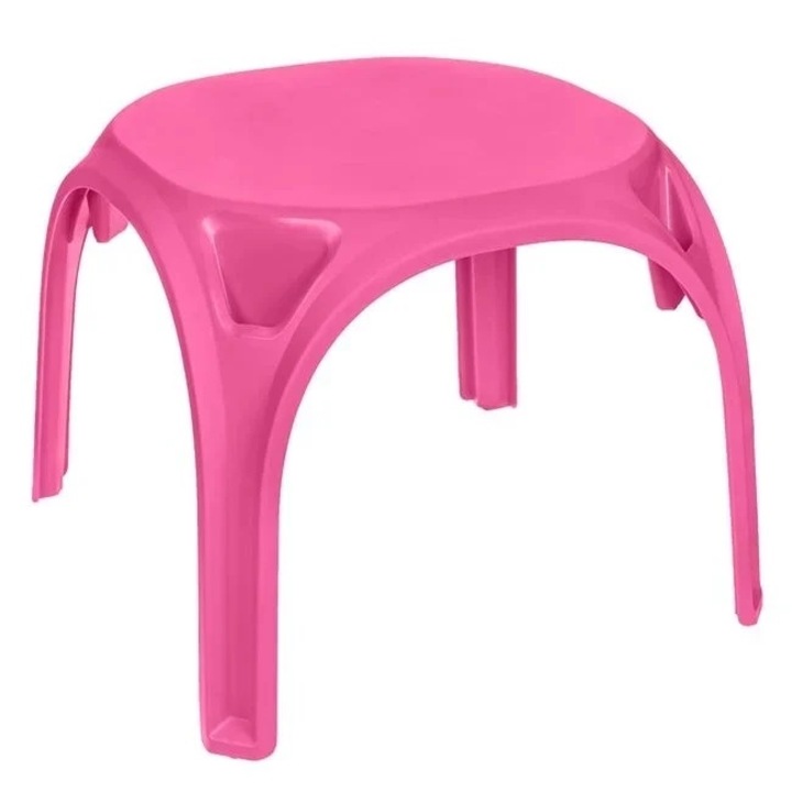 Masa din plastic pentru copii, Welora, din plastic, dimensiuni 55x55x48cm, roz