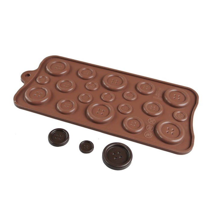 Forma siliconica Cake Land pentru pralina si ciocolata, 22x12cm, rezistenta la temperaturi -60/+230°C, usor de curatat