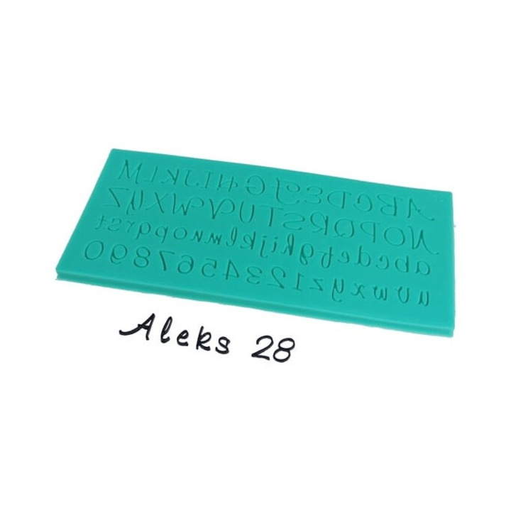 Forma siliconica Cake Land litere si cifre, 12-14mm, 100% silicon alimentar, inaltime caractere mari