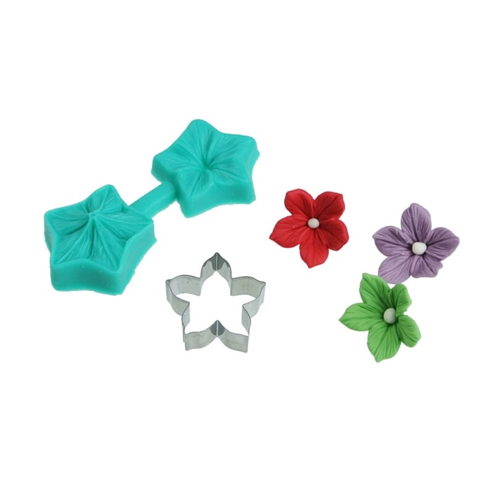 Cake Land szilikon forma tortadíszítéshez, Azalia vágóval, 3,5 cm, többszínű