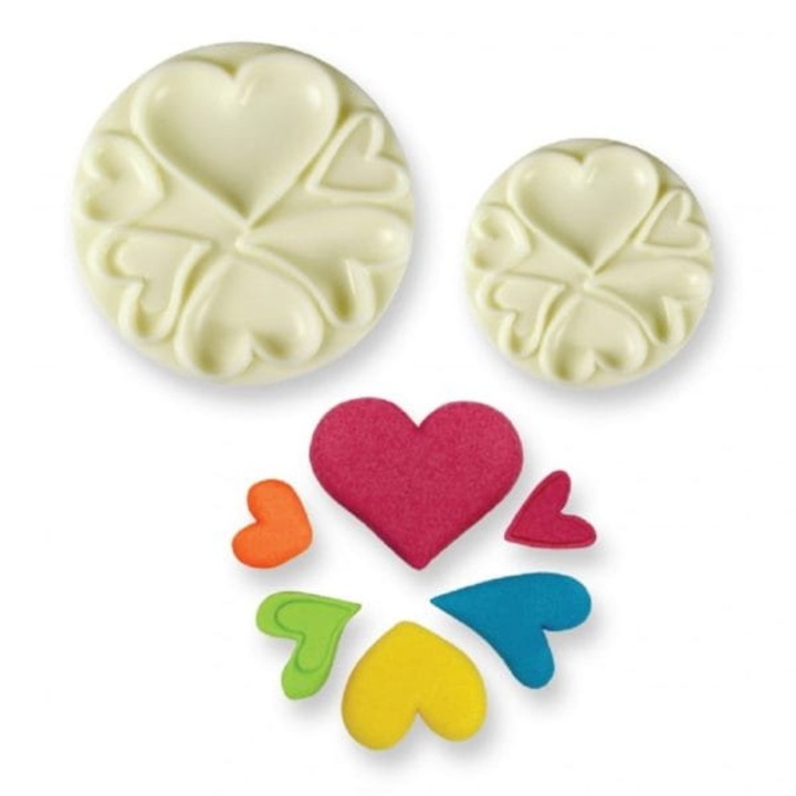 Cake Land tortaforma készlet, szívek, 2 darabos, 1x3,5cm