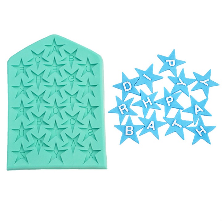 Forma siliconica Cake Land pentru prajituri, set 10x15cm, 2,7cm, forme de stea