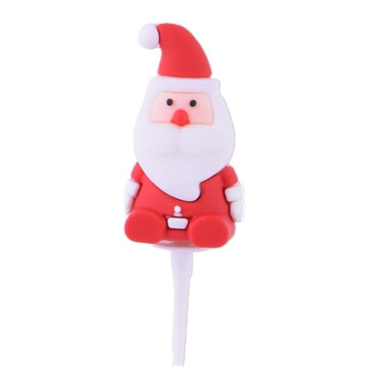 Декоративен коледен топпер, Cake Land, Дядо Коледа, 9 см, PVC