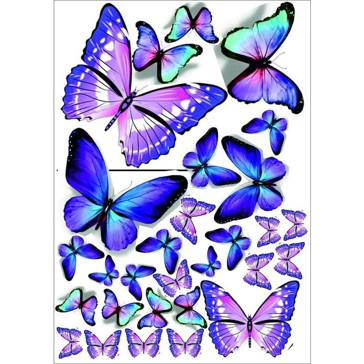 Decoratiune tort Cake Land, set 29 bucati, 2x12cm, multicolor