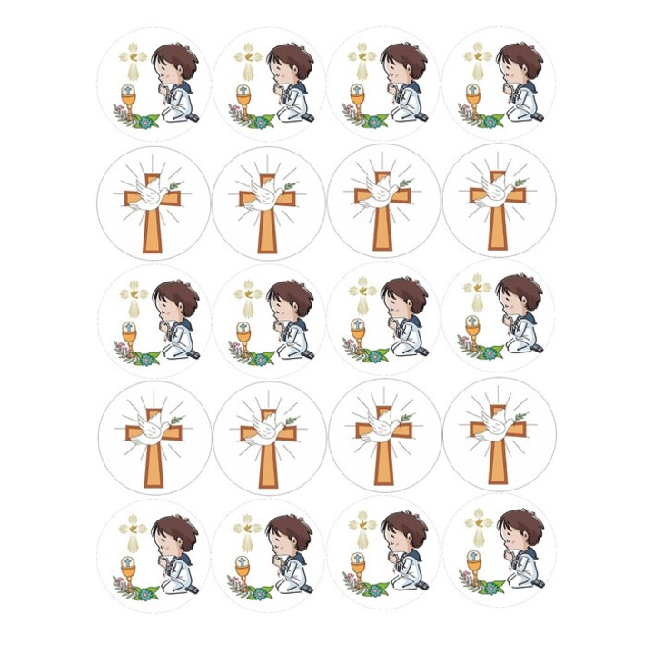 Комплект декорации за мъфини Cake Land, 20 броя, 5 см, за момчета