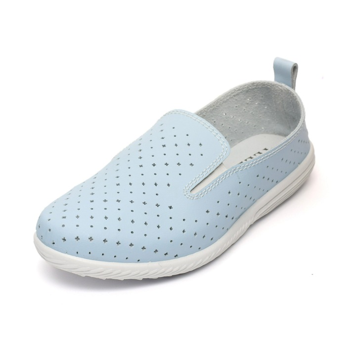 Pantofi din piele, Tellus 72-02, Albastru