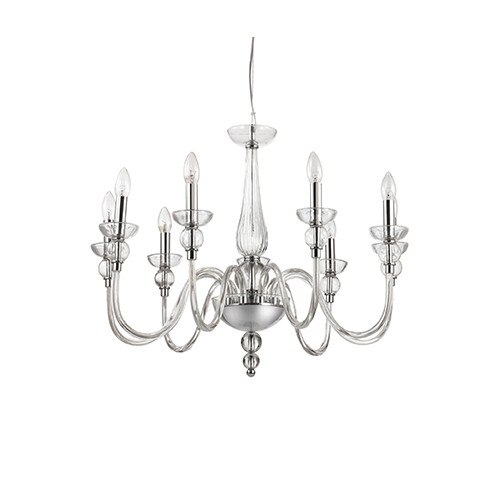 Lustra, DOGE SP9 TRASPARENTE, IDEAL LUX, Crom