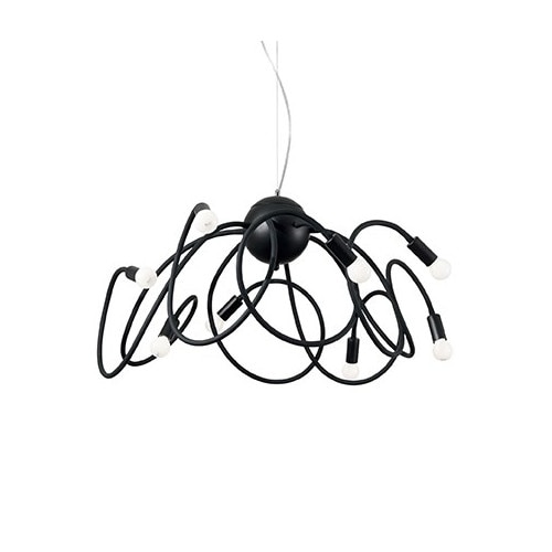 Lustra, MULTIFLEX SP8 NERO, IDEAL LUX, Negru