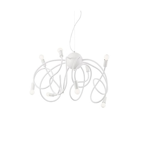 Lustra, MULTIFLEX SP8 BIANCO, IDEAL LUX, Alb