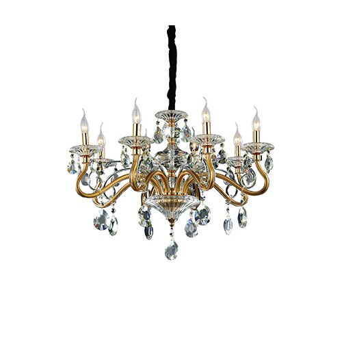 Lustra, NEGRESCO SP8 ORO, IDEAL LUX, Transparent