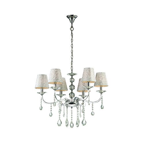 Lustra, PANTHEON SP6 ARGENTO, IDEAL LUX, Argintiu