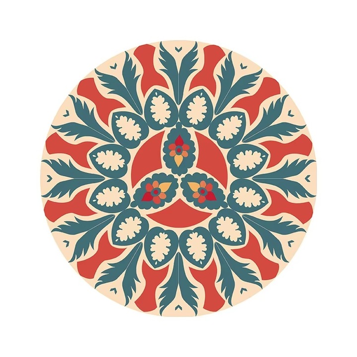 Covoras de Silicon pentru Bucatarie, 22x22 cm, Rezistent la Caldura - Motiv Mandala