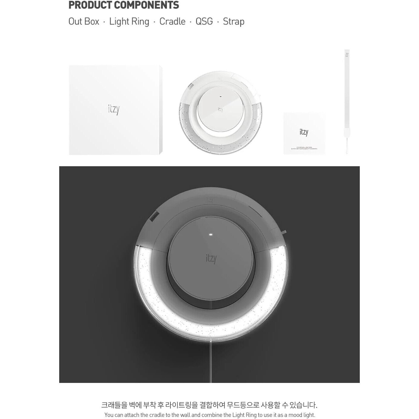 FB05-025 L★ ベジット Ring light, ITZY Lightstick, set de Photocards, multicolor