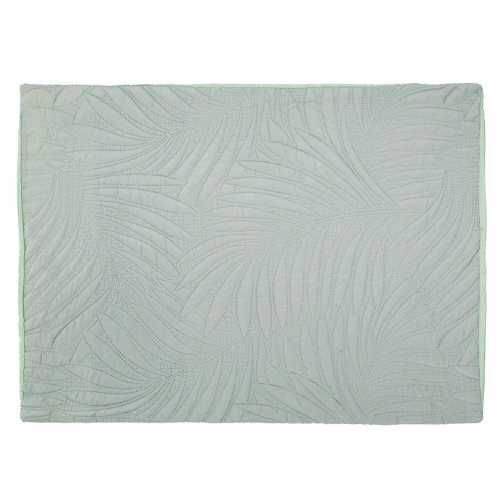 Fata de Perna Verde Menta cu Model Frunze 70x50cm