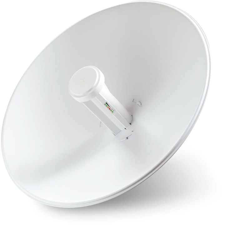Точка за достъп, Ubiquiti, PowerBeam M PBE-M2-400, 2.4GHz, 802.11n, MIMO 2x2 TDMA, 64MB RAM, Bridge PoE, бял