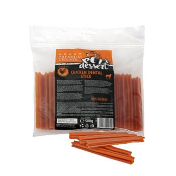 Recompense pentru caini Pet 'S Dessert Lsdc-36, Chicken Dental Stick, 500g Recompense pentru caini Pet 'S Dessert Lsdc-36, Chicken Dental Stick, 500g