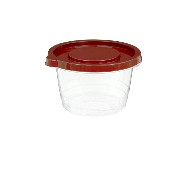 Set 3 cutii alimentare Bager Eco Fresh, rotunde 1230 ml, BPA Free, Maro