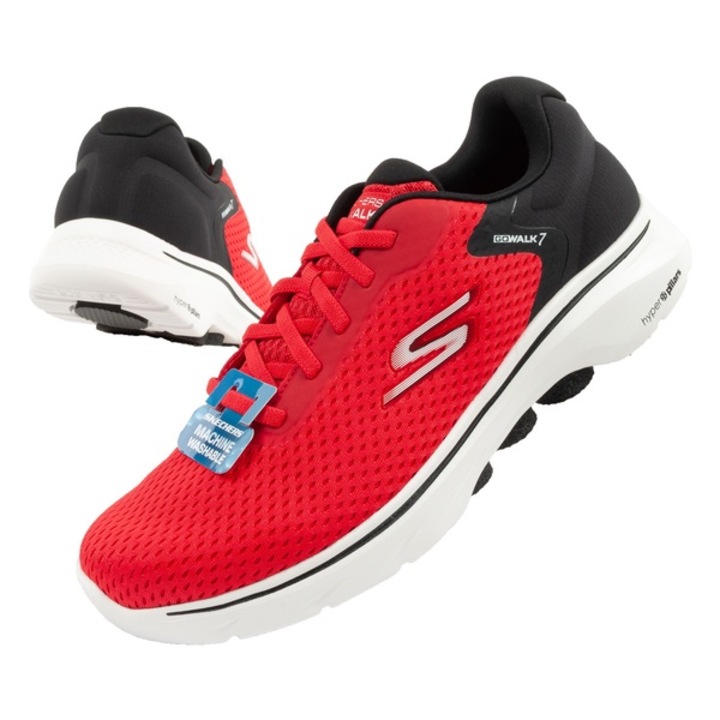 Skechers Go Walk 7-The Construct Sportcipő, [216636/RDBK] piros, férfi, 43, 5