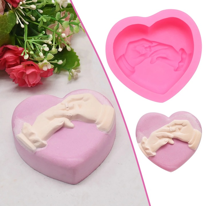 Forma prajituri, silicon, set cu litere alfabet, multicolor, 1 bucata
