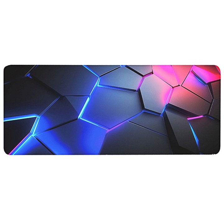 Mousepad profesional 3D, suprafata textila, baza cauciucata anti-alunecare, 600x300x2mm, dark skyline
