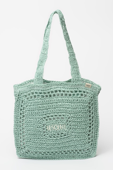 Barts, Le Soleil shopper fazonú horgolt táska, Mentazöld