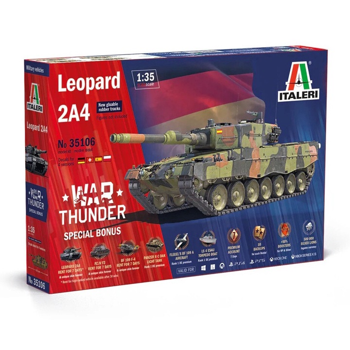 Военен модел за сглобяване на танк War Thunder Leopard 2A4 в мащаб 1:35 35106
