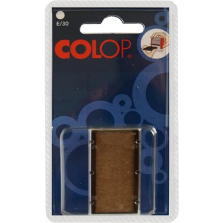 Bélyegző cserepárna, 2 db/bliszter, COLOP "E30", natúr