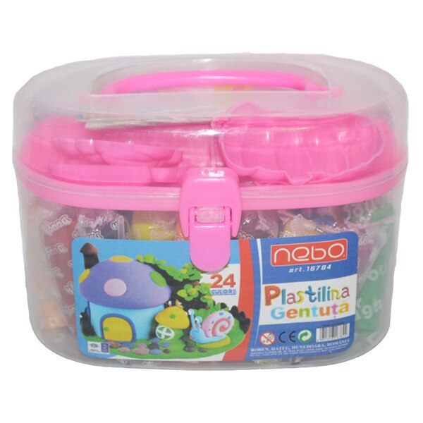 Plastelina NEBO in Gentuta mare, 24 culori, Robentoys