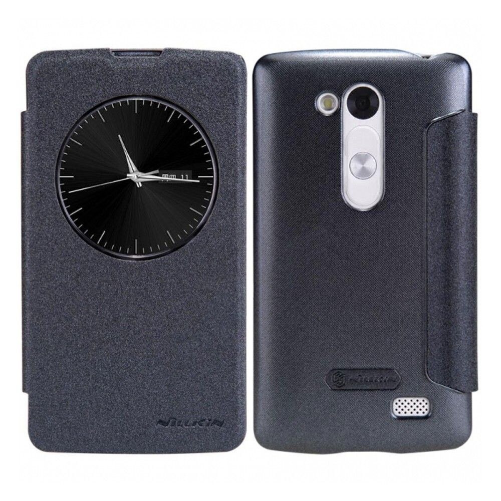 Husa de protectie telefon mobil Book Sparkle compatibila cu LG L Fino D295, Negru